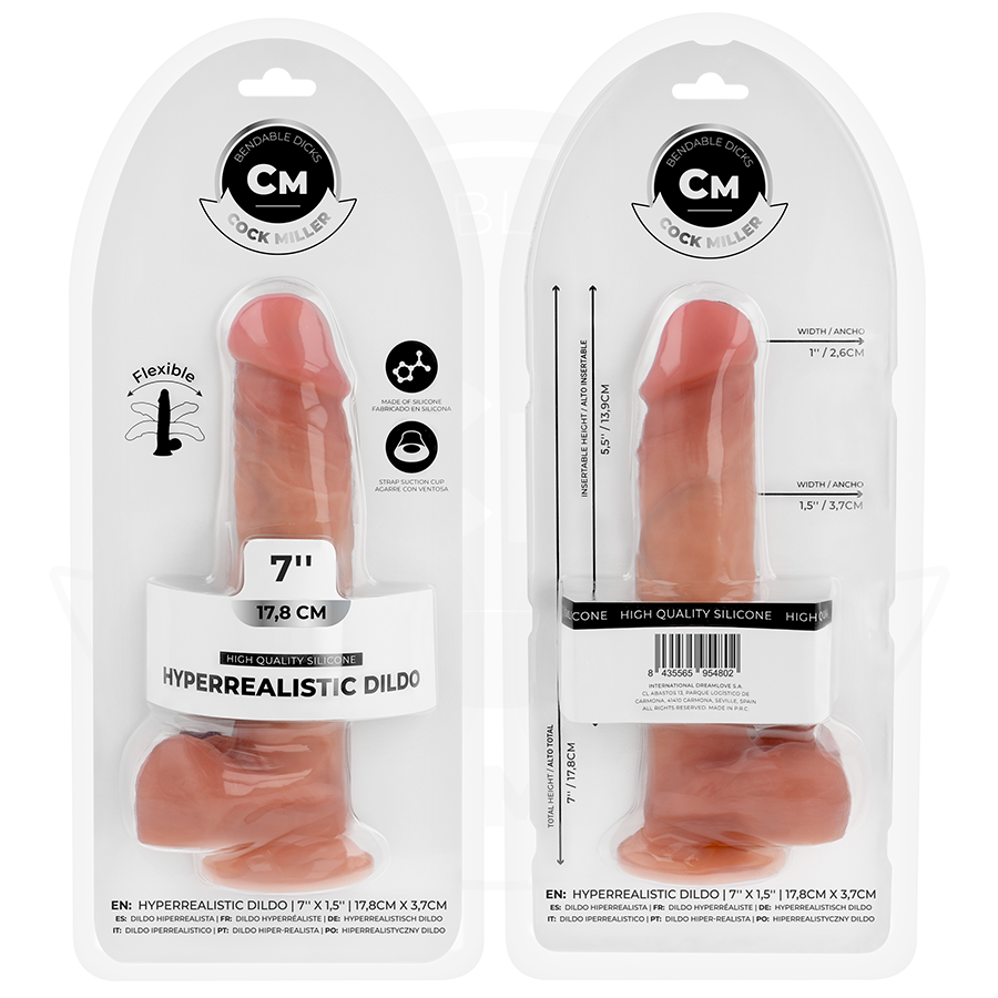 COCK MILLER - HYPERREALISTISCHER, ARTIKULIERBARER DILDO 17,8 CM