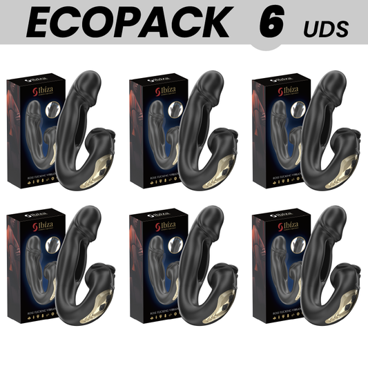 ECOPACKS 6 EINHEITEN - IBIZA ROSE VIBRATOR MIT SCHNAPPENDEM EFFEKT UND KLITORISSTIMULATOR