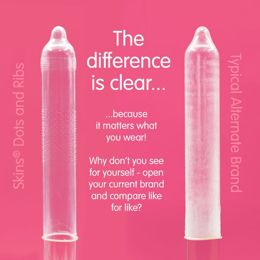 SKINS - DOTS & RIBS PREMIUM-KONDOME 4ER-PACK