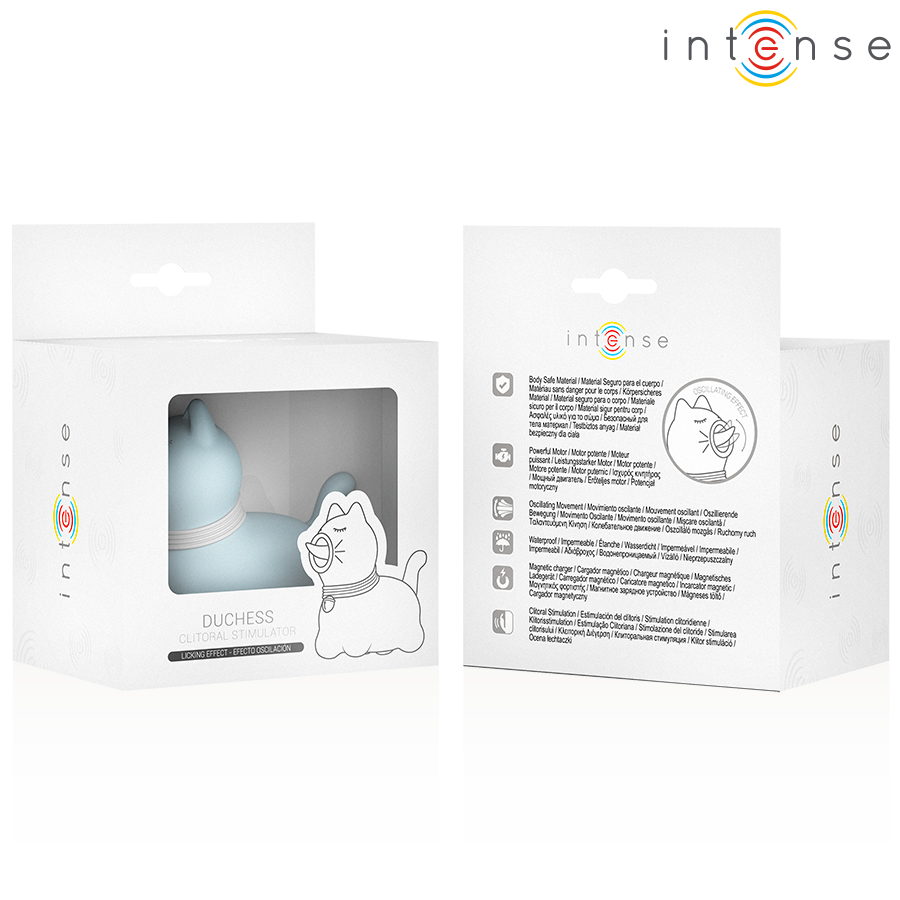 INTENSE - DUCHESS STIMULATOR MIT ROTIERENDER ZUNGE 360º BLAU