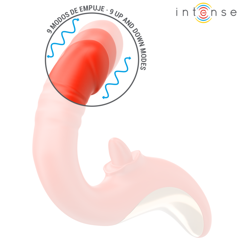 INTENSE - PAULINA U-SHAPED VIBRATOR AND STIMULATOR RED