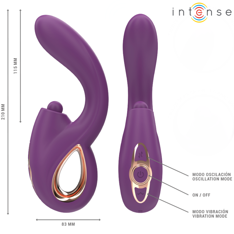 INTENSE - LALI MULTIFUNCTION G-SPOT VIBRATOR TAPPING &amp; SHOCK &amp; VIBRATION PURPLE