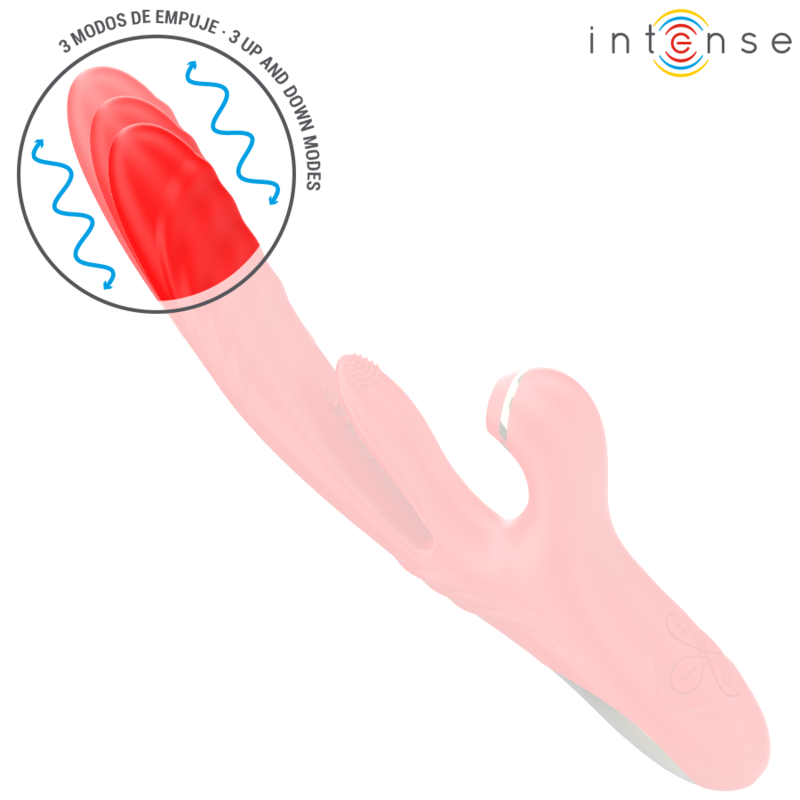INTENSE - KAROL MULTIFUNCTION VIBRATOR SHOCK &amp; STIMULATION &amp; STIMULATING WAVES RED
