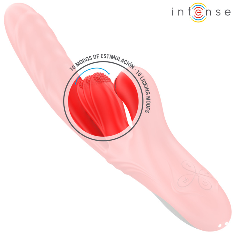 INTENSE - KAROL MULTIFUNCTION VIBRATOR SHOCK &amp; STIMULATION &amp; STIMULATING WAVES RED