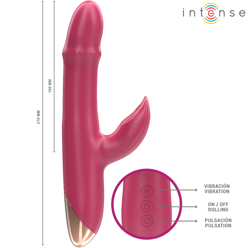 INTENSE - CHLOE MULTIFUNCTIONAL VIBRATOR 3 IN 1 RED