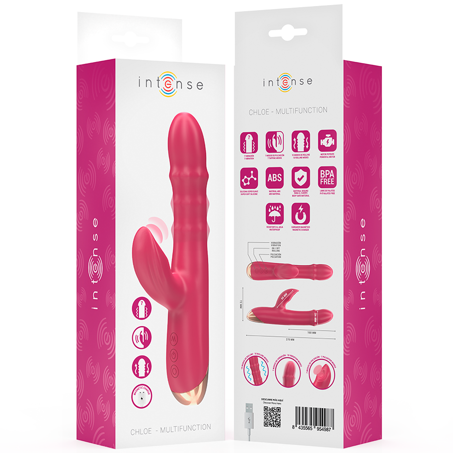 INTENSE - CHLOE MULTIFUNCTIONAL VIBRATOR 3 IN 1 RED
