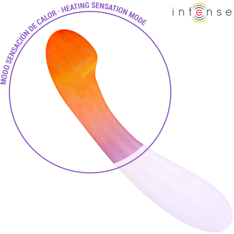 INTENSE - BECKY VIBRATOR 19 CM HEATED 7 VIBRATIONS PURPLE