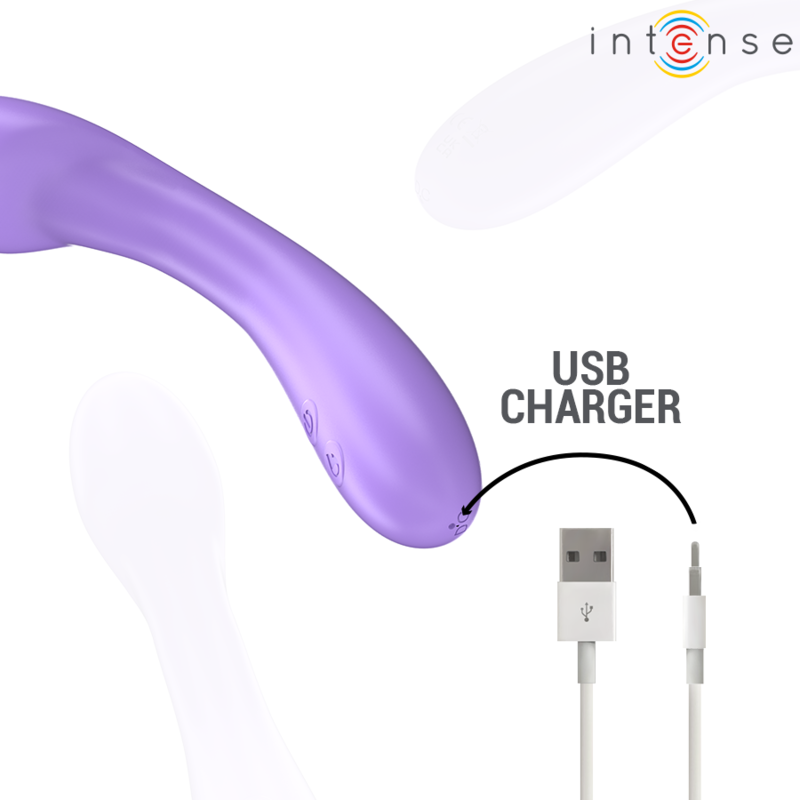 INTENSE - BECKY VIBRATOR 19 CM HEATED 7 VIBRATIONS PURPLE