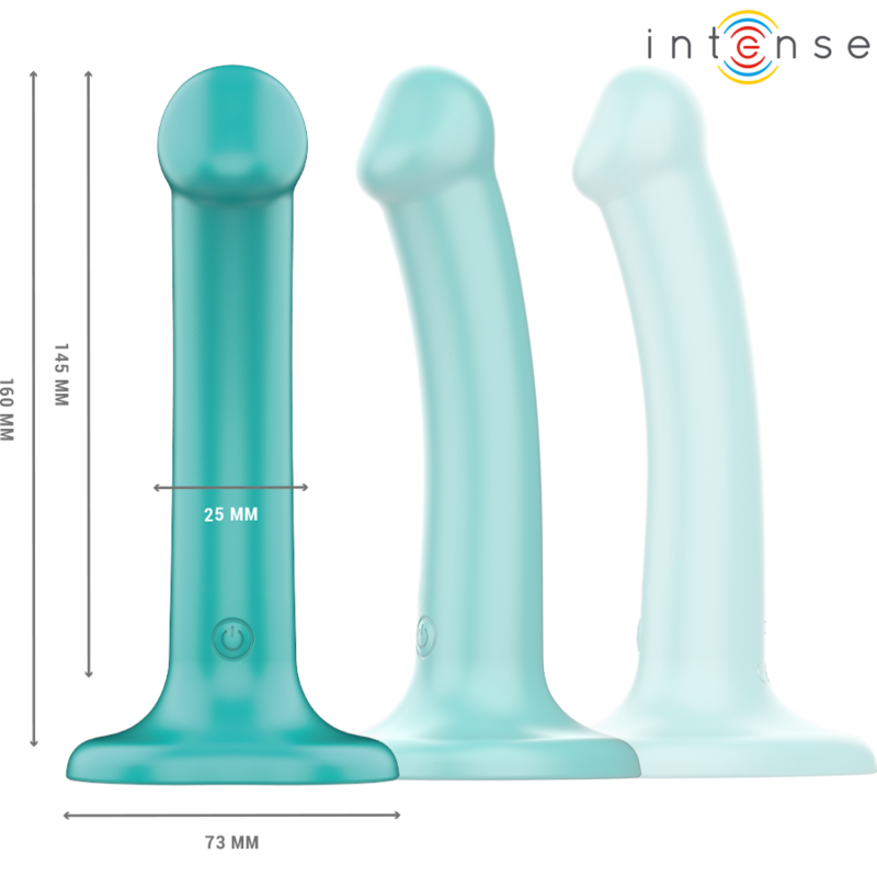 INTENSE - KATIE VIBRATOR WITH SUCTION CUPS 10 VIBRATIONS BLUE REMOTE CONTROL