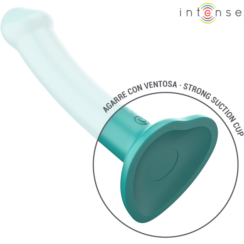 INTENSE - KATIE VIBRATOR WITH SUCTION CUPS 10 VIBRATIONS BLUE REMOTE CONTROL