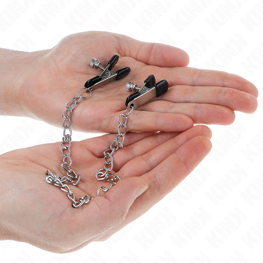 KINK - FLAT CHAIN ​​NIPPLE CLIPS SILVER 34 CM