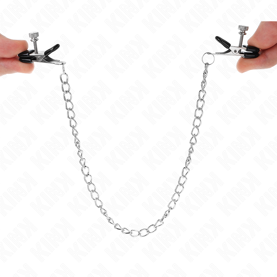 KINK - FLAT CHAIN ​​NIPPLE CLIPS SILVER 34 CM
