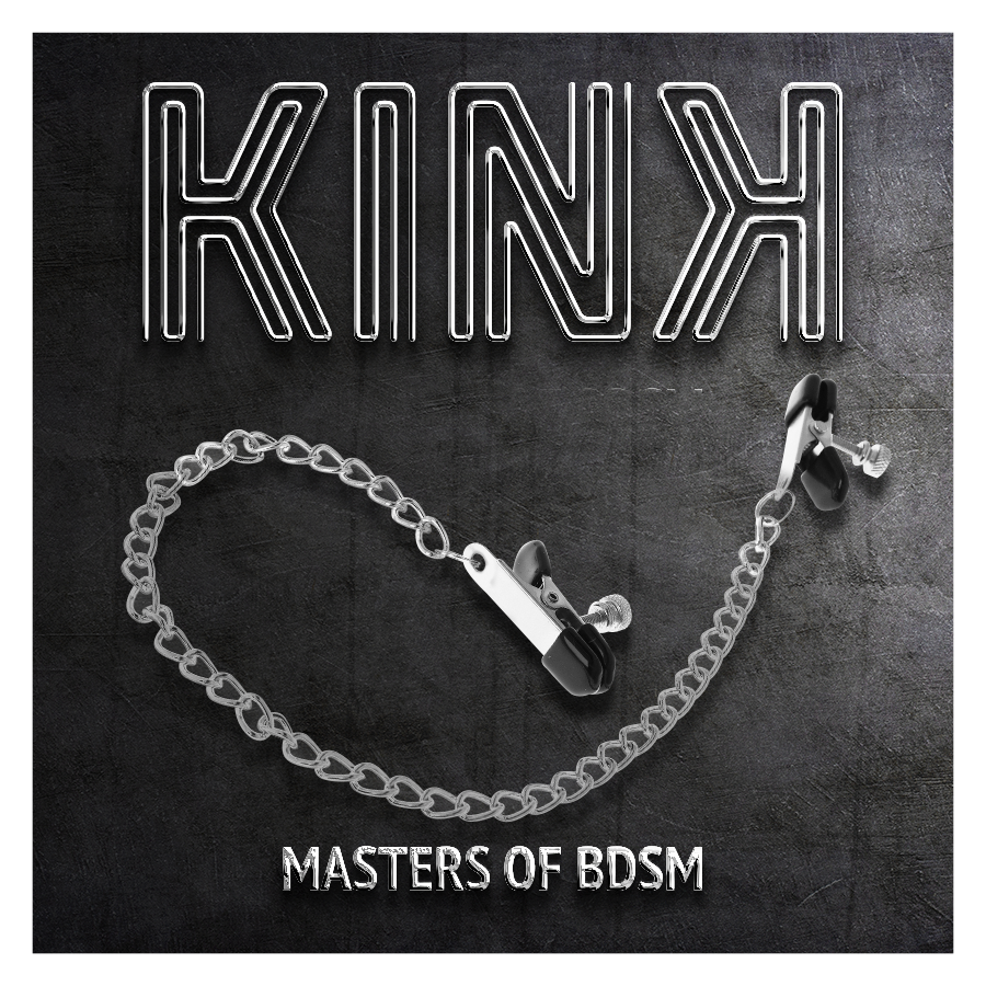 KINK - FLAT CHAIN ​​NIPPLE CLIPS SILVER 34 CM