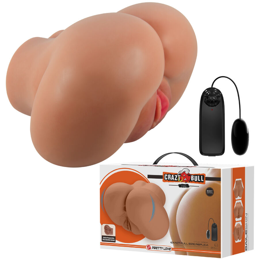 CRAZY BULL - LUNA VIBRATOR BUTT WITH REALISTIC VAGINA AND ANUS CONTROL REMOTE CONTROL