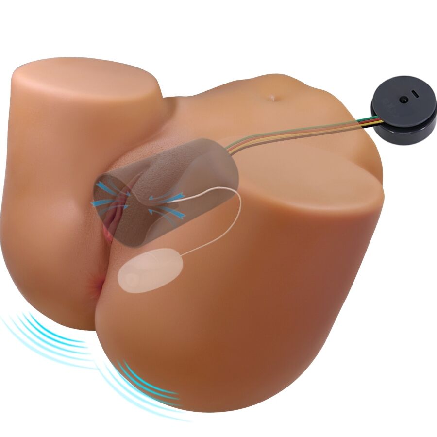 CRAZY BULL - WENDY REALISTISCHER WEIBLICHER PO-VIBRATOR UND SAUGER MIT TON 11 KG