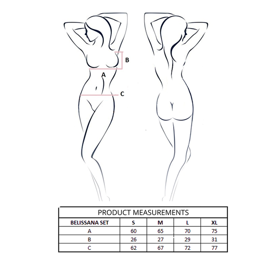 PASSION - BELISSANA BH + STRING SET WEISS L/XL