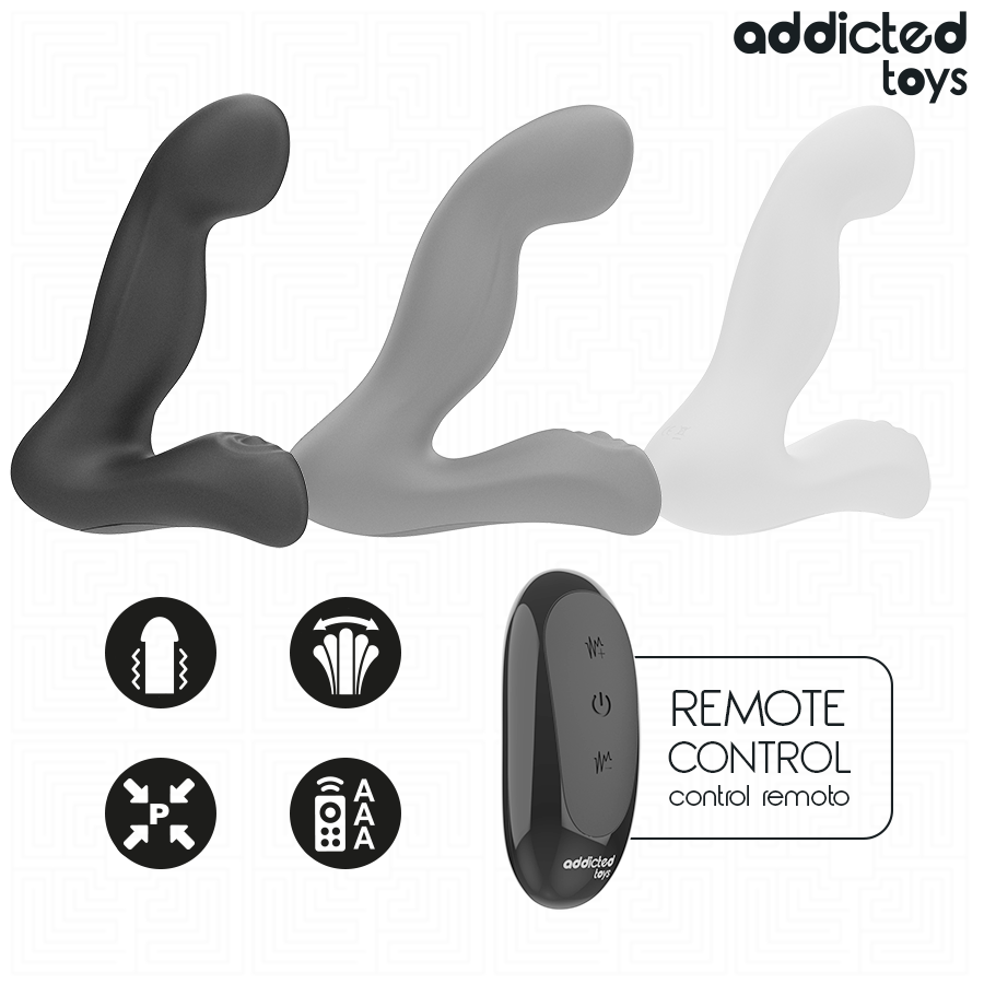 ADDICTED TOYS – OSZILLIERENDER PROSTATAMASSAGEGERÄT MIT PULSATIONSMODUS-FERNBEDIENUNG