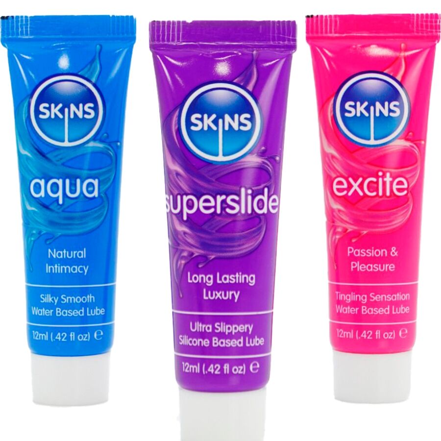 SKINS – VITAL LUBES KIT AQUA, SUPERSLIDE & EXCITE GLEITMITTEL 3 x 12 ML