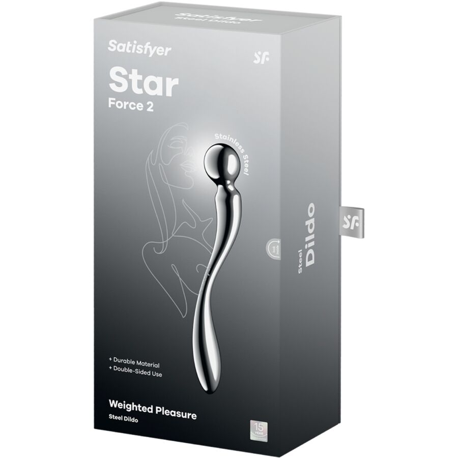 SATISFYER - STAR FORCE 2 DOPPELDILDO AUS EDELSTAHL