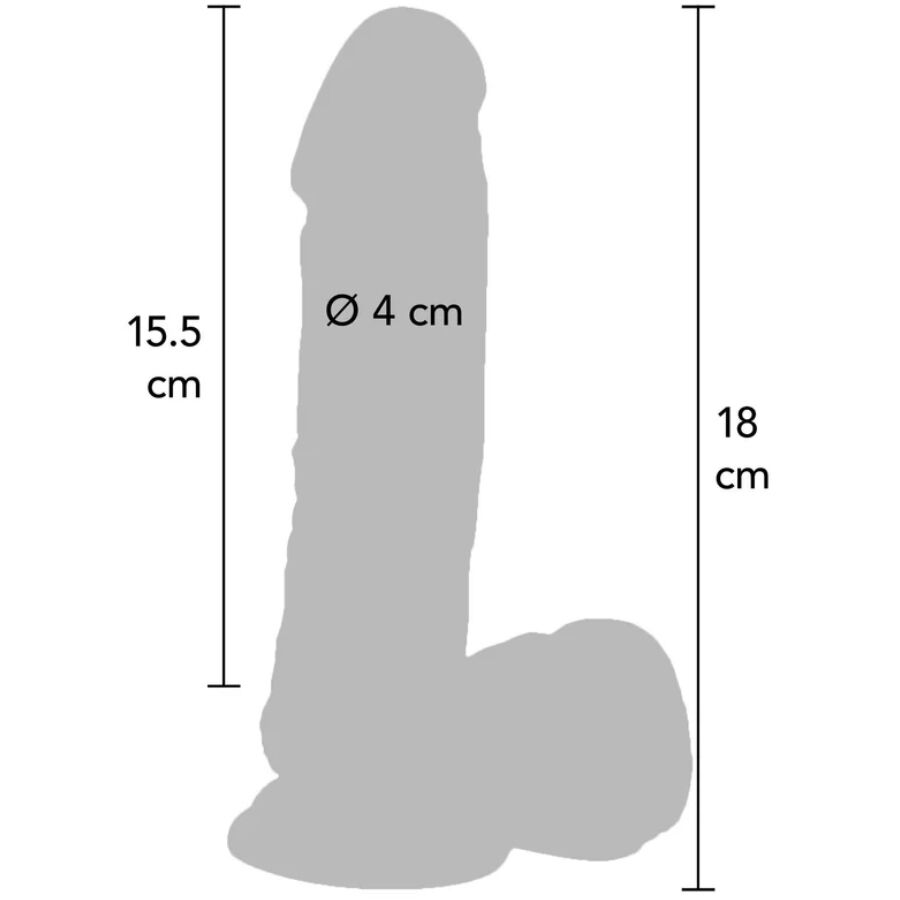 GET REAL - 18 CM DILDO WITH BALLS VIBRATOR SKIN