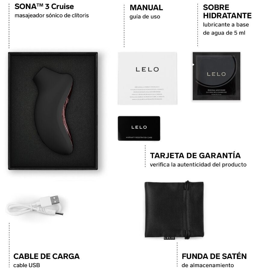 LELO - SONA 3 CRUISE SONIC KLITORALSAGER SCHWARZ