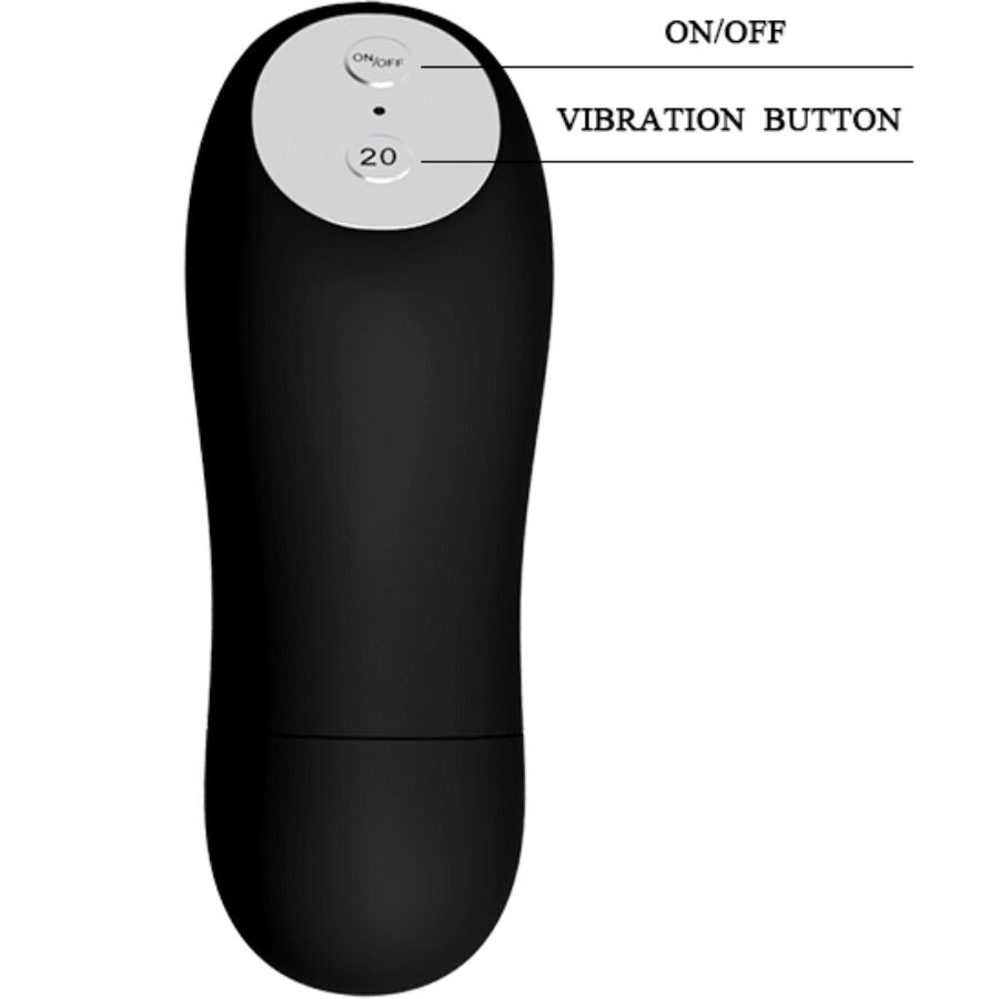 BAILE - Stringtanga mit Vibrationskugel und Fernbedienung, Schwarz