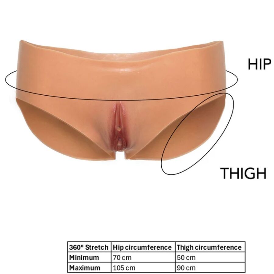 HIDDEN DESIRE - ALTER EGO OPEN LOW-WAISTED VAGINAL PANTY, MEAT