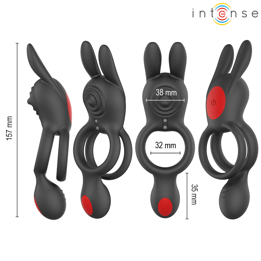 INTENSE - QUINN DOPPELVIBRATIONSRING MIT FERNBEDIENUNG