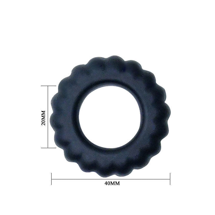 BAILE - TITANIUM COCKRING BLACK 2 CM 