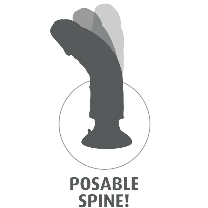 KING COCK - VIBRATORDILDO 15.24 CM NATÜRLICH