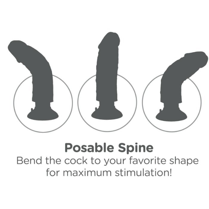 KING COCK - VIBRIERENDER DILDO MIT HODEN 23 CM SCHWARZ