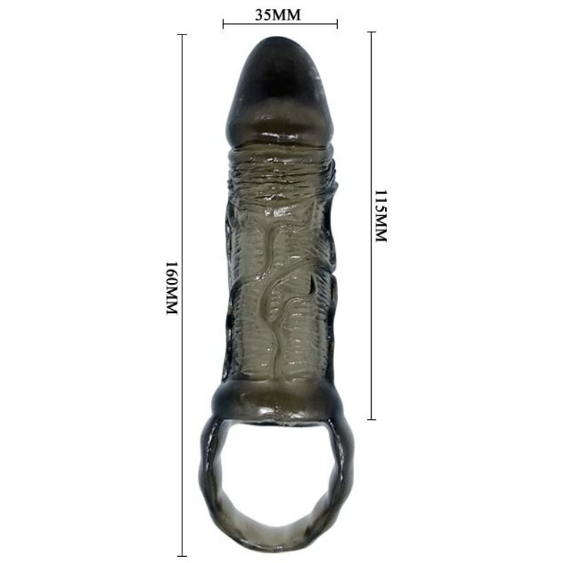 BAILE - PENIS EXTENSION SLEEVE WITH STRAP FOR TESTICLES 11.5 CM