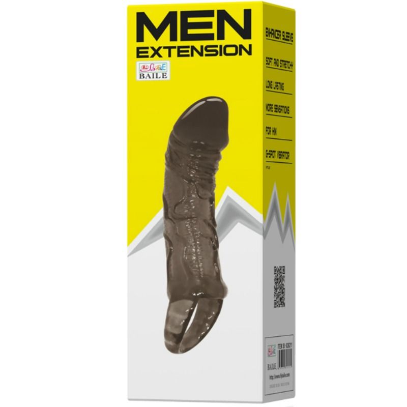 BAILE - PENIS EXTENSION SLEEVE WITH STRAP FOR TESTICLES 11.5 CM