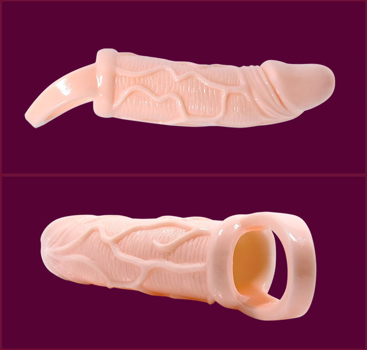 BAILE - PENIS EXTENSION SLEEVE WITH VIBRATION AND STRAP FOR TESTICLES 13.5 CM