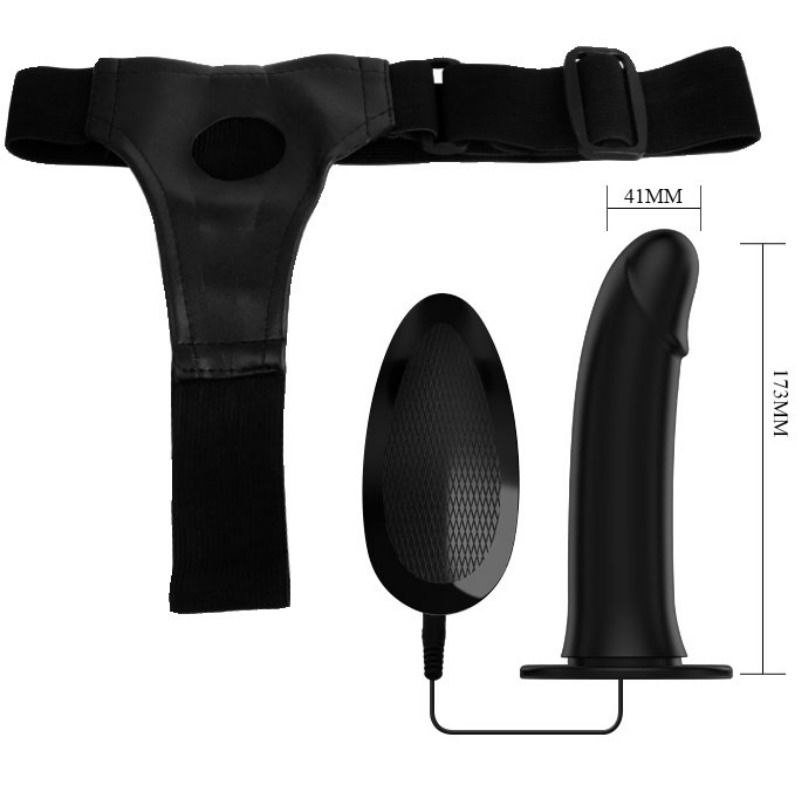 PRETTY LOVE - VITO STRAP-ON WITH HOLLOW DILDO AND VIBRATION 17.3 CM