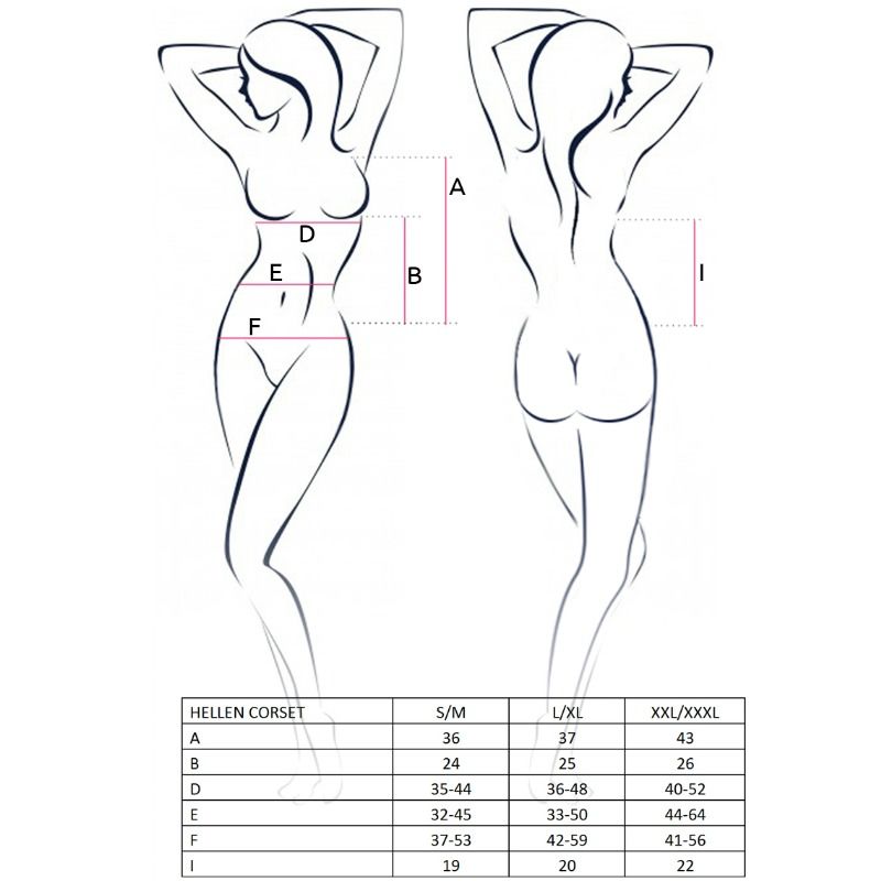 PASSION - WOMAN LIGHT BLACK CORSET SIZE S/M