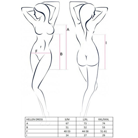 PASSION - WOMAN HELLEN KLEID UND TANGA GRÖSSE S/M