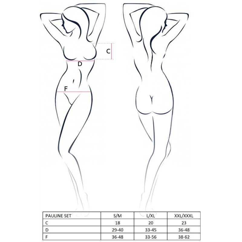 PASSION - WOMAN PAULINE SET 3-PIECE SIZE S/M
