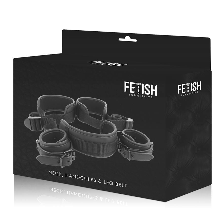 FETISH SUBMISSIVE - OPEN LEGS AND HANDCUFFS POSITION WITH NOPRENE LINING