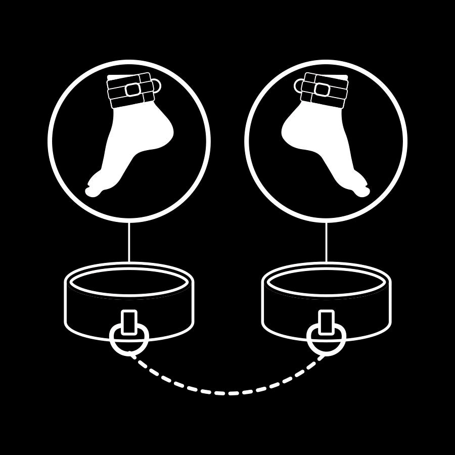 FETISH SUBMISSIVE - KNÖCHELSTZE AUS VEGANEM LEDER MIT NOPRENE-FUTTER