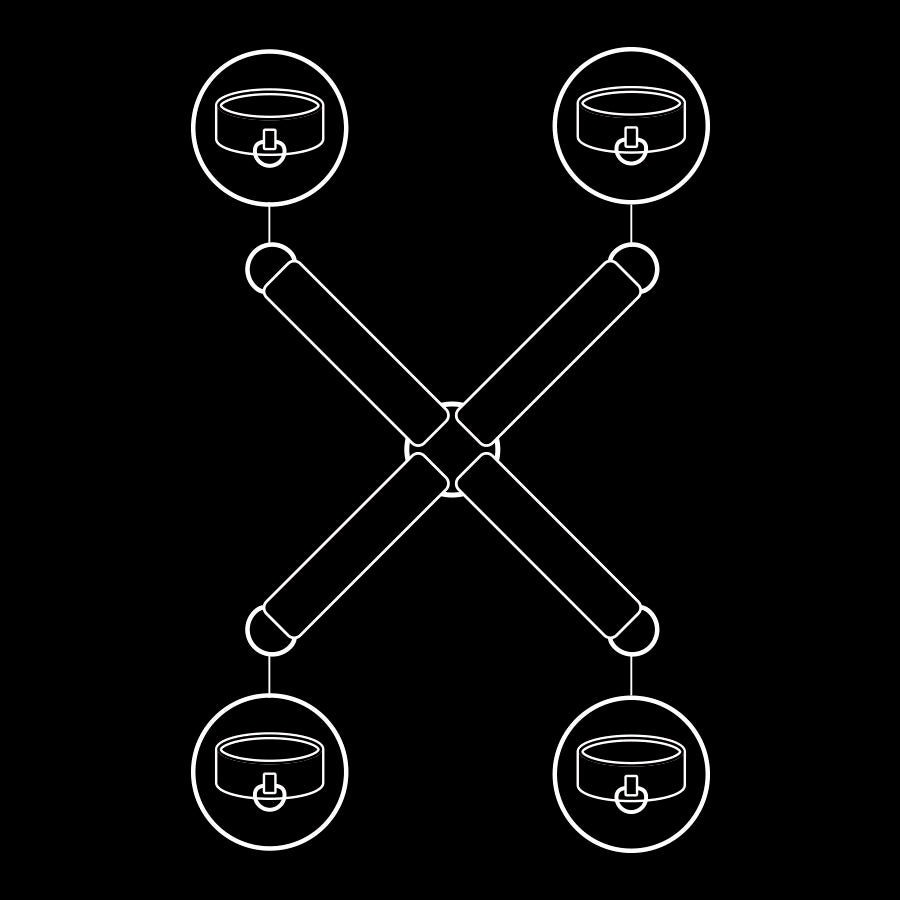 FETISH SUBMISSIVE - HANDCUFF CONNECTION MADE OF VEGAN LEATHER