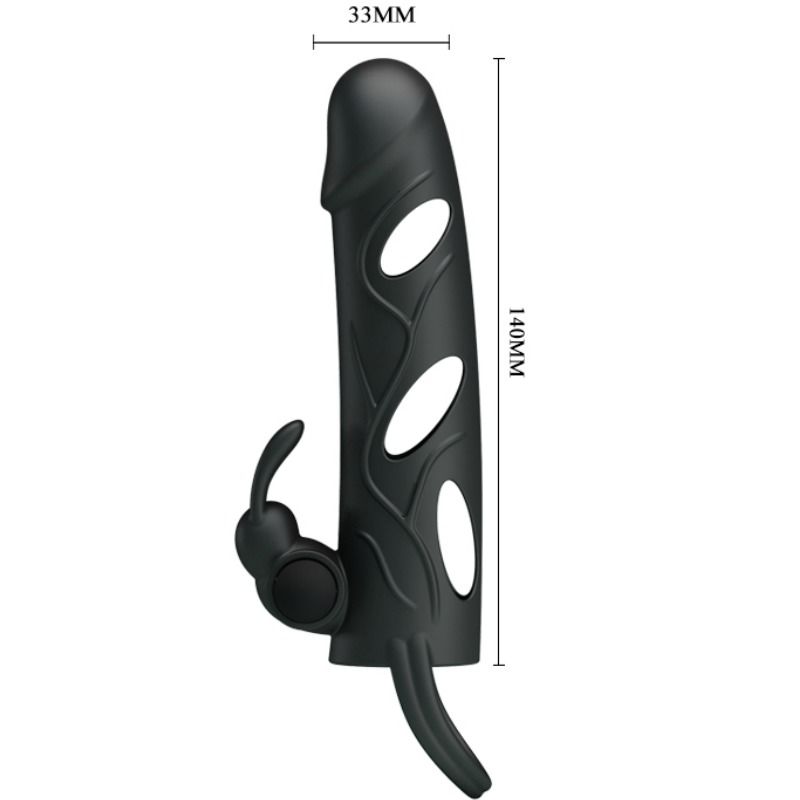 PRETTY LOVE - SILICONE SLEEVE WITH VIBRATION 14 CM 2.0