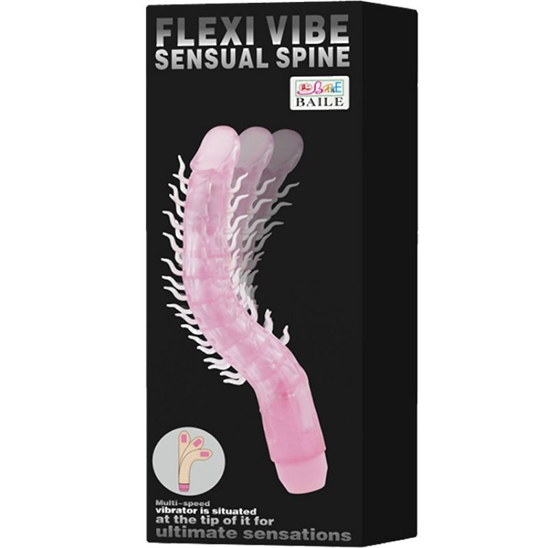 BAILE - FLEXI VIBE SENSUAL SPINE BENDABLE VIBRATORY DILDO LILATRIC 23.5 CM