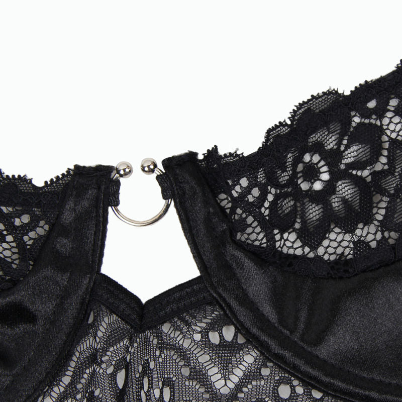 SUBBLIME - CORSET CORSET AND BELT BLACK S / M.