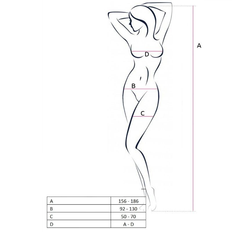 PASSION - WOMAN BS057 WHITE BODYSTOCKINGS, ONE SIZE