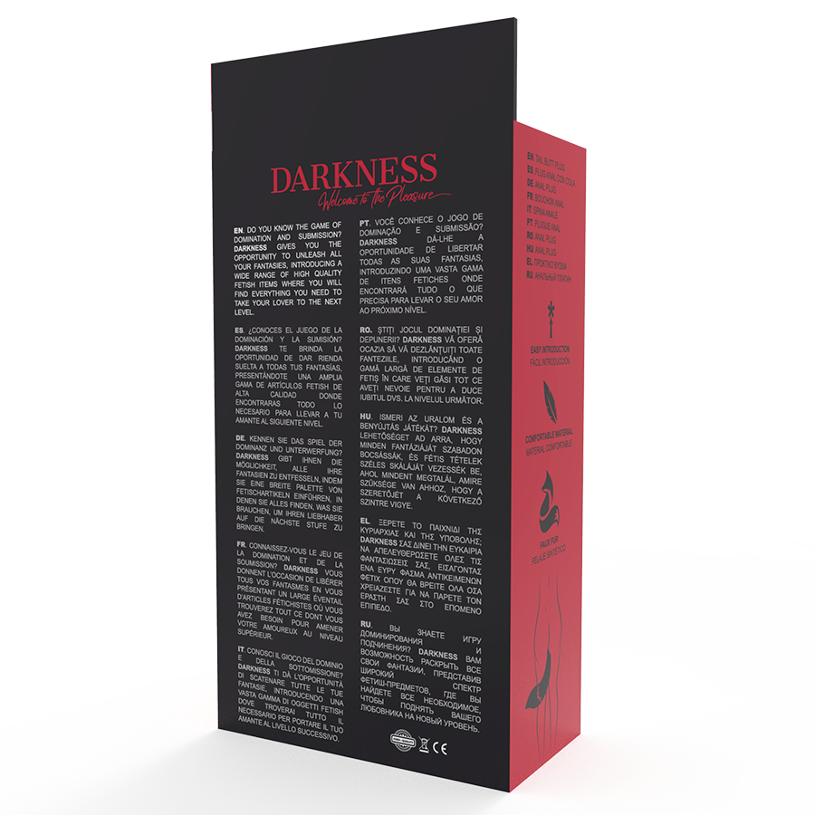 DARKNESS - SILICONE ANAL PLUG WITH GREY TAIL