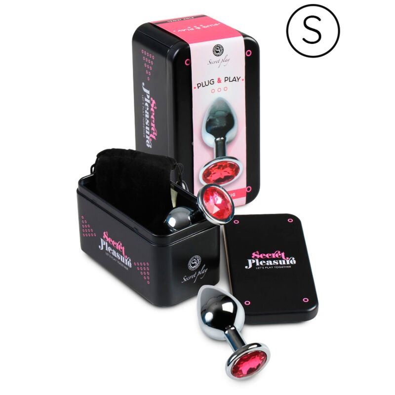 SECRETPLAY - ANAL PLUG MADE OF ALUMINUM, FUCHSIA, 7 CM 