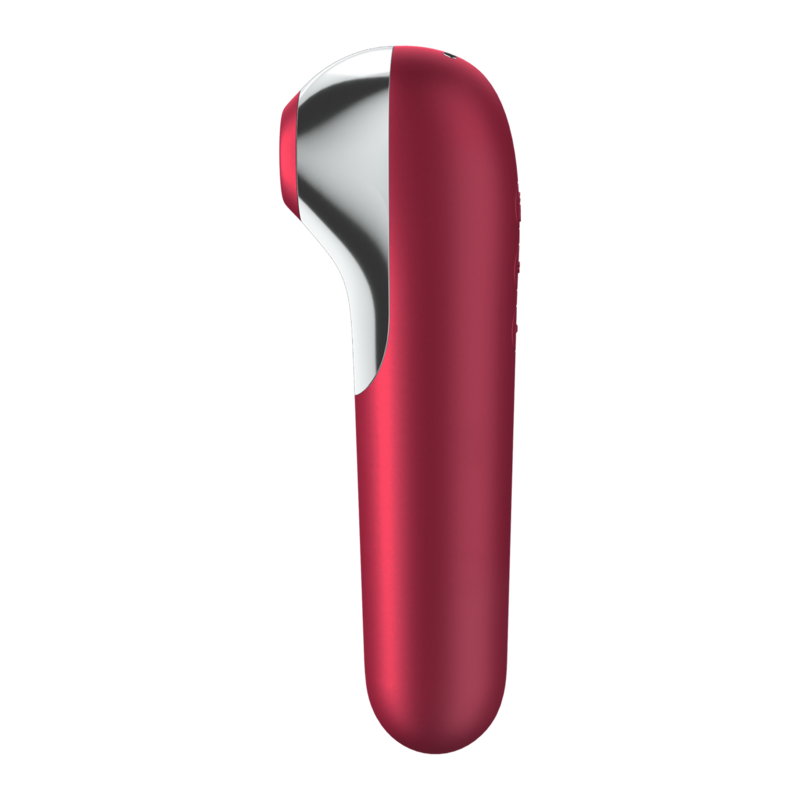SATISFYER - DUAL LOVE VIBRATOR AND SUCTION COOLER WITH PULSED AIR RED