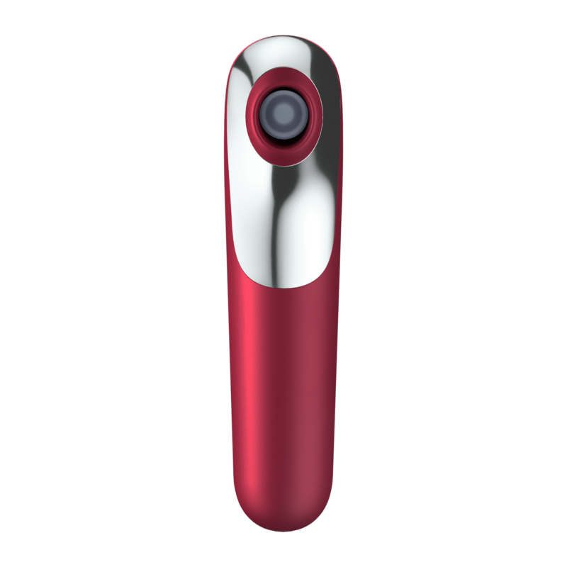 SATISFYER - DUAL LOVE VIBRATOR AND SUCTION COOLER WITH PULSED AIR RED