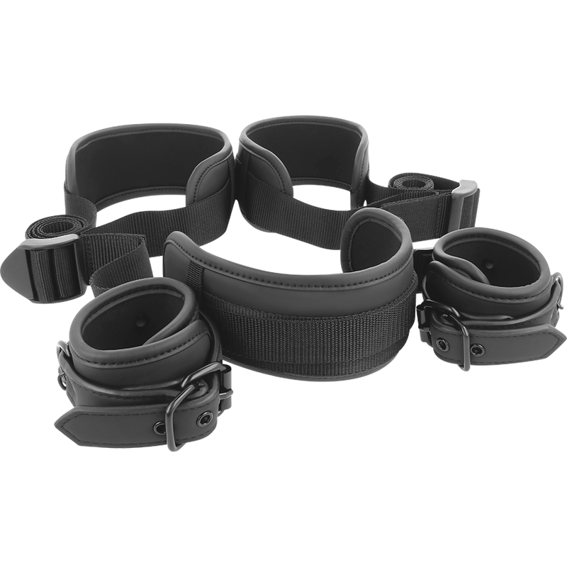 FETISH SUBMISSIVE - OPEN LEGS AND HANDCUFFS POSITION WITH NOPRENE LINING